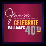 Man's 40th Birthday Invitation invitations
