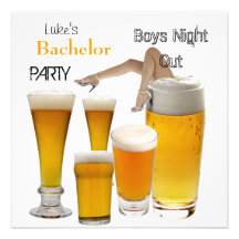 Mans Bachelor Party Beer Boys Night Legs Announcement