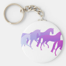 Many Horses (purples) Key Chain