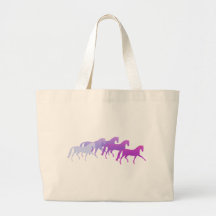 Many Horses (purples) Tote Bags