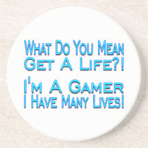 Many Lives Gamer Drink Coasters