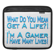 Many Lives Gamer iPad Sleeves
