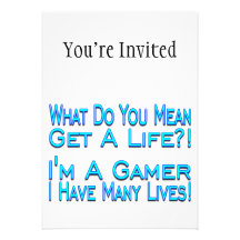 Many Lives Gamer Personalized Invitation