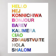 Many ways of saying Hello Print