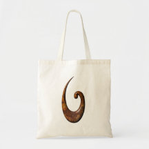 Maori Fish Hook - Rust Tote Bag