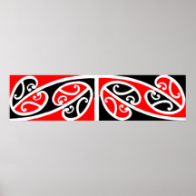 Maori Kowhaiwhai Pattern 2 - Poster