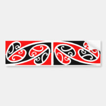 Maori Kowhaiwhai Pattern 2 Sticker Bumper Stickers