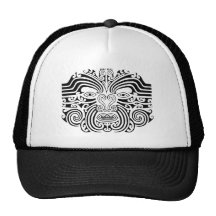 Maori Tattoo - Black and White Trucker Hats