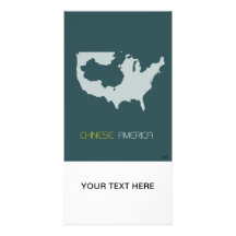 Map Art theme Custom Photo Card