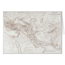 Map of Alexander the Greats Empire Greeting Cards