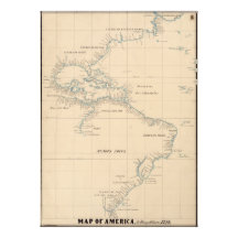 Map of America by Diego Ribero 1529 Photo Print