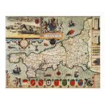 Map of Cornwall Post Card