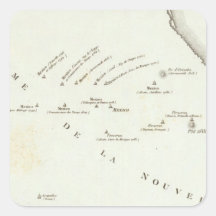 Map of false position in Mexico Square Sticker