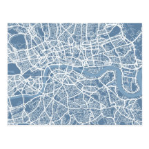 Map of London Map Postcard
