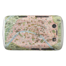 Map of Paris Blackberry Bold Case