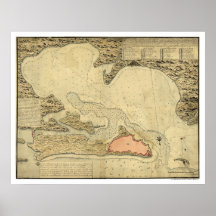 Map of San Juan, Puerto Rico 1785 Posters