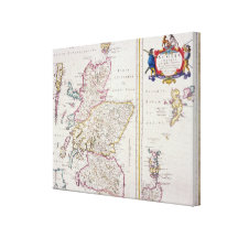 Map of Scotland, c.1700 Gallery Wrapped Canvas