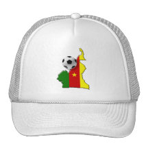Map of the Cameroon Cameroun soccer ball gifts Mesh Hats