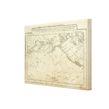 Map of the Discoveries made by Capts Cook & Clerk Gallery Wrapped Canvas