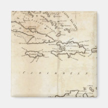 Map of the West Indies 2 Magnet