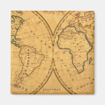 Map of the World 5 Fridge Magnets