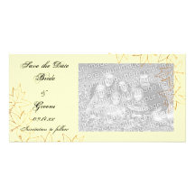Maple Leaf Edge Wedding Save the Date Photo Card