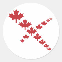 Maple leafs cross stickers