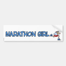 marathon girl bumper sticker