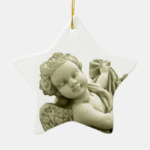 Marble Angel Christmas Tree Ornaments