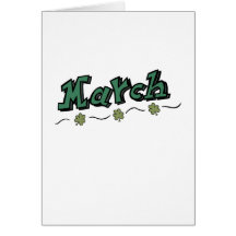 "March Clover" St. Patrick's Day design Greeting Cards