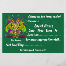 Mardi Gras 5.5" x 8.5" Landscape Please View Notes Personalized Flyer