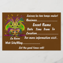 Mardi Gras 5.5" x 8.5" Landscape Please View Notes Personalized Flyer