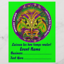 Mardi Gras 8.5" x 11" Please View Notes Full Color Flyer