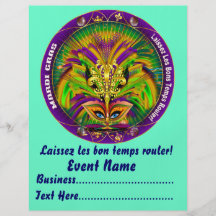 Mardi Gras 8.5" x 11" Please View Notes Custom Flyer
