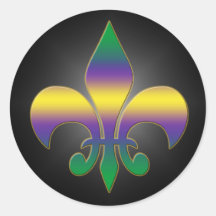 Mardi Gras Fleur De Lis Sticker