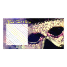 Mardi Gras Mask photo card