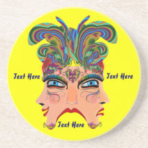 Mardi Gras Masquerade Comedy Drama View Hints Plse Drink Coasters