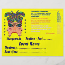 Mardi Gras Masquerade Comedy Drama View Hints Plse Flyers