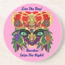 Mardi Gras Mythology Bacchus View Hints Please Drink Coasters