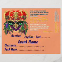 Mardi Gras Mythology Bacchus View Hints Please Custom Flyer
