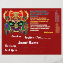 Mardi Gras Mythology Bacchus View Hints Please Custom Flyer