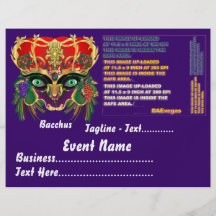 Mardi Gras Mythology Bacchus View Hints Please Flyers