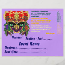Mardi Gras Mythology Bacchus View Hints Please Custom Flyer