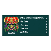 Mardi Gras Mythology Bacchus View Hints Please Custom Rack Card
