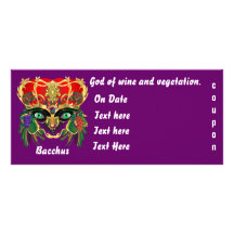 Mardi Gras Mythology Bacchus View Hints Please Personalised Rack Card