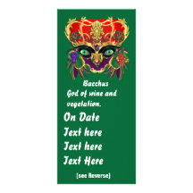 Mardi Gras Mythology Bacchus View Hints Please Customized Rack Card
