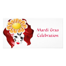 Mardi Gras Of Colours - Photocard Photo Card Template