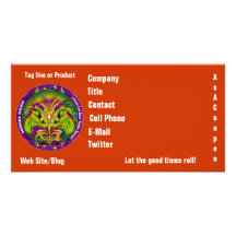 Mardi Gras Photo Business View Notes Please Photo Greeting Card
