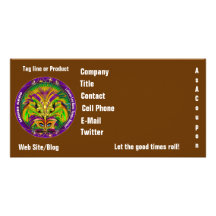 Mardi Gras Photo Business View Notes Please Personalised Photo Card