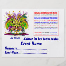 Mardi Gras Queen 8.5" x 11"  Please View Notes Flyers